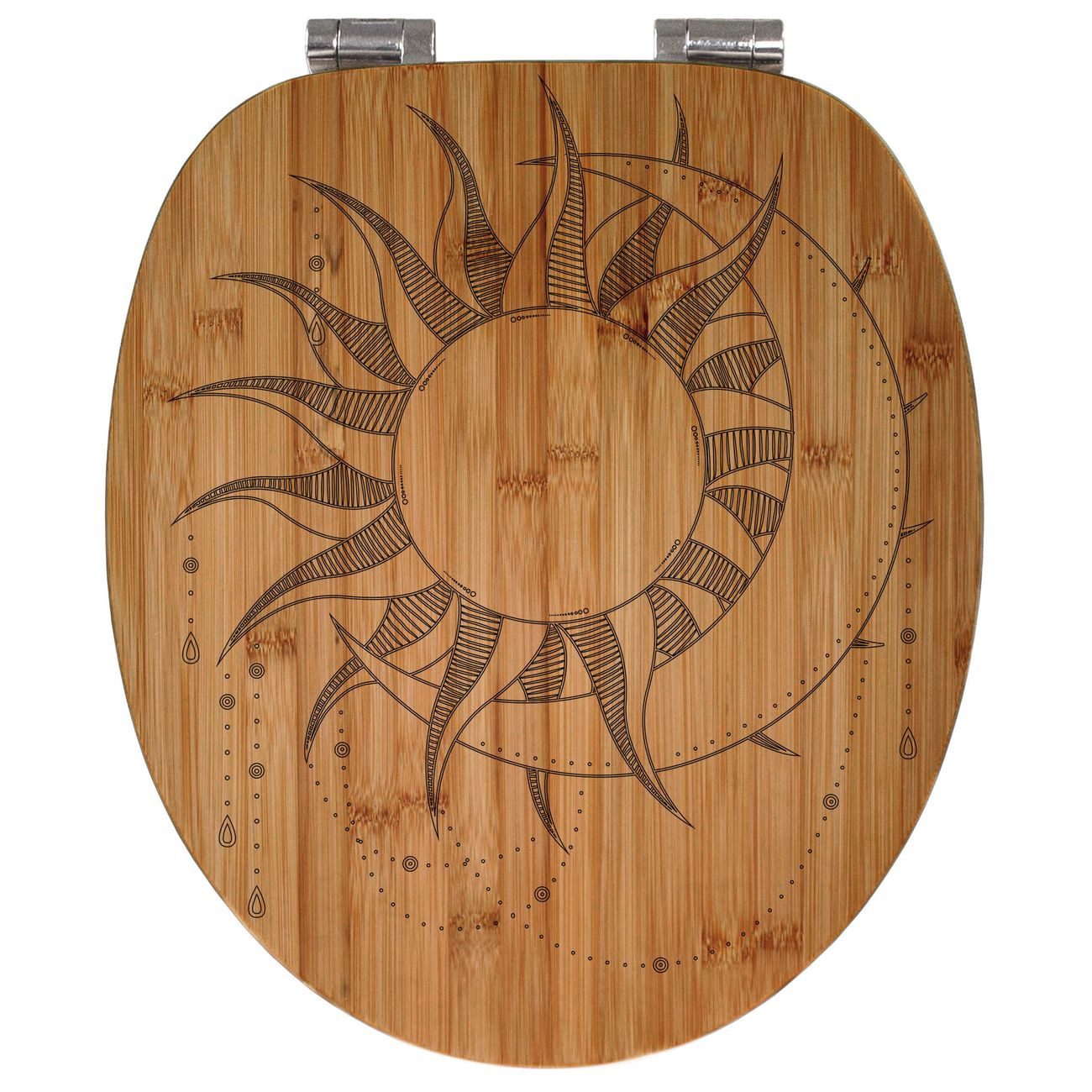 banjado WC-Sitz Bambus mit Gravur Astronomie günstig online kaufen