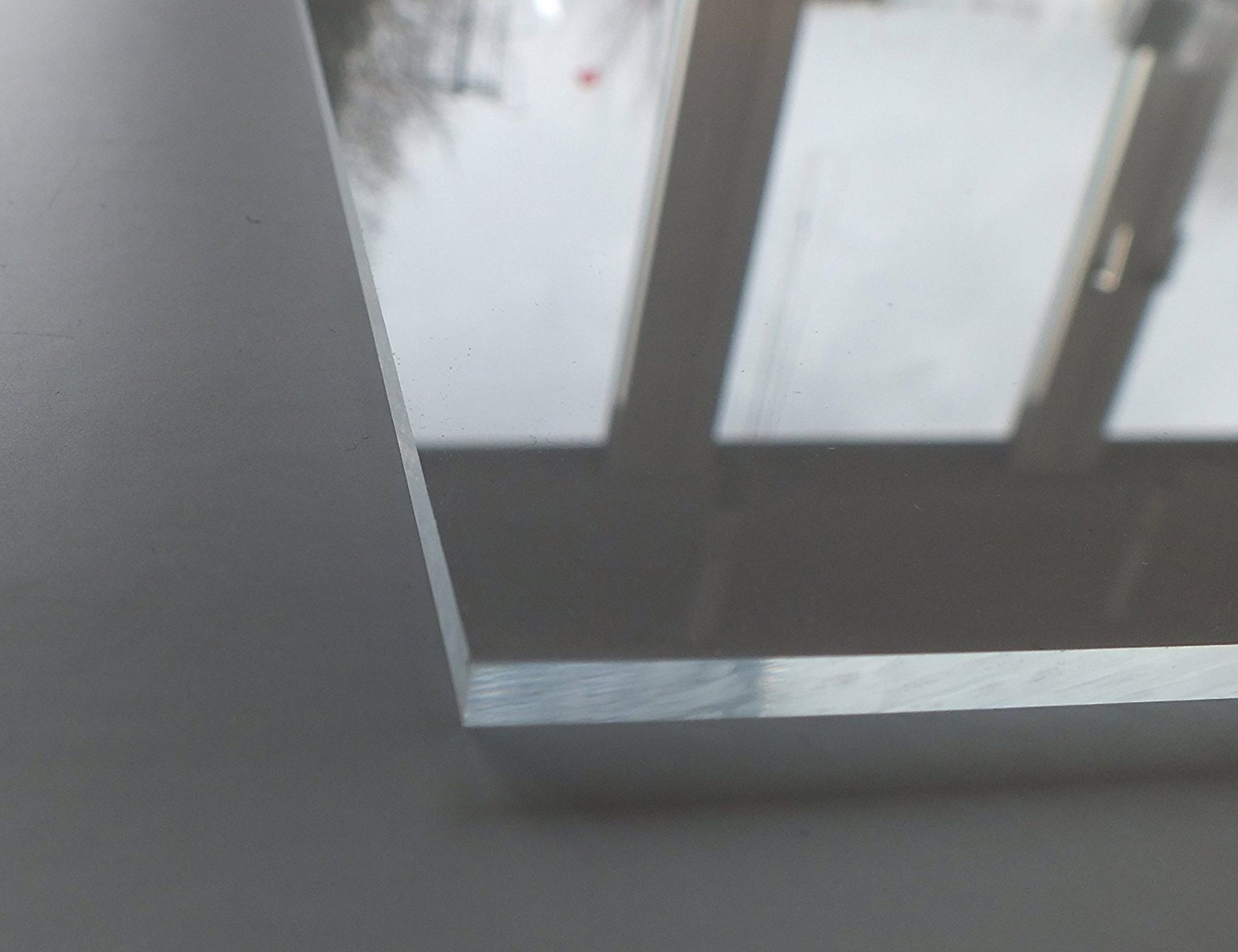queence Abdeckplatte 4mm Acrylglas im foliert transparent, beidseitig beständig, XT, Zuschnitt, geruchlos, glasklar, UV PMMA