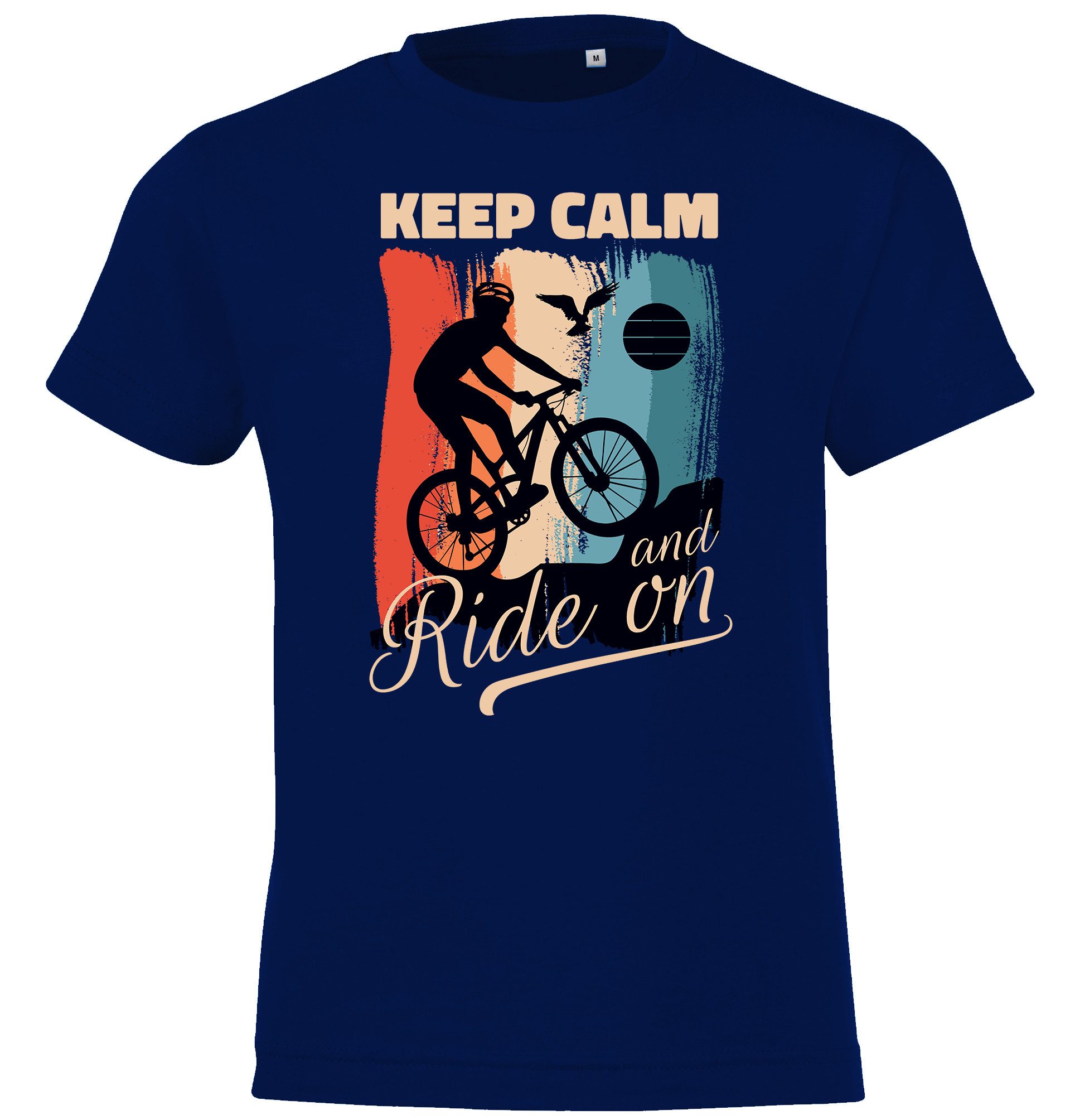 Print-Shirt Keep Calm Fahrrad Kinder T-Shirt