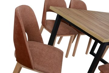 MOEBLO Stuhl APUS 2 (Polsterstühle, Holzstühle, Esszimmerstühle, Stühle kaufen, Massivholz), (BxHxT): 45x82x45 cm