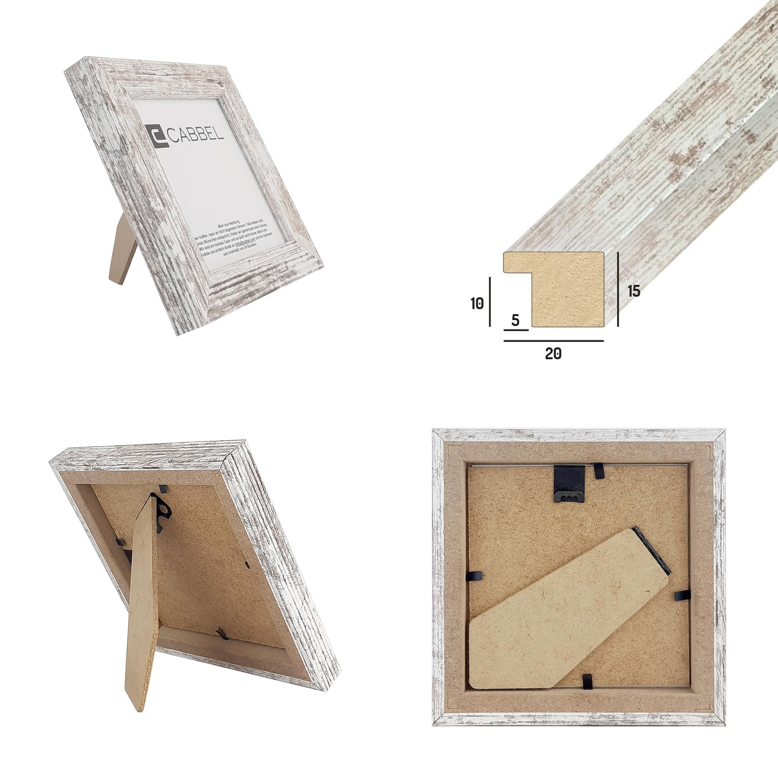 CABBEL Bilderrahmen MDF Holzrahmen Fotorahmen modern Collagen Foto Poster Galerie Wanddeko, für 1 Bilder (1 St), 10x10 cm Birke Wohnzimmer elegant Schmal Fotoga – Bild 5 von 5