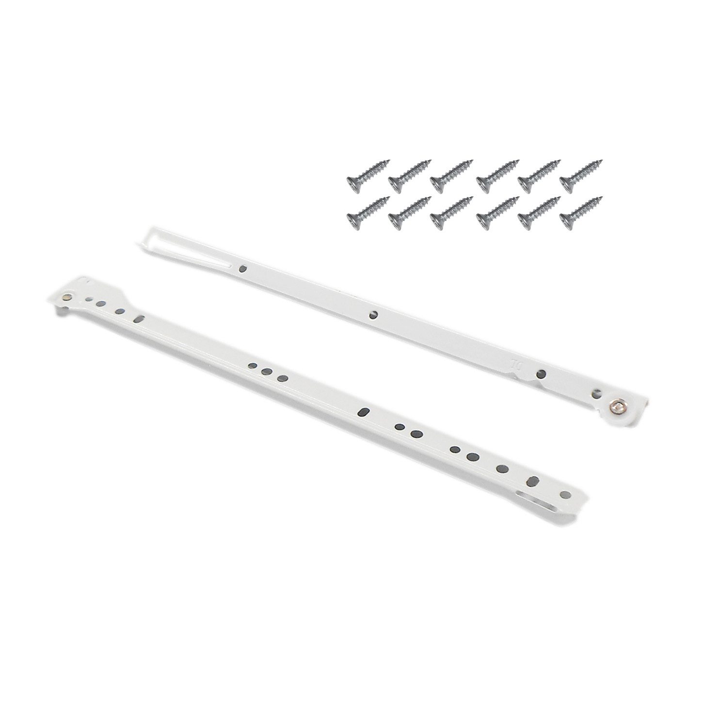 Wayne Hardware Auszug Schubladenschien Kunststoffräder Rollenführung Schubladenauszug (Tragfähigkeit: 20 kg, Legierter Stahl, 450mm Weiß, Leicht zusammenzubauen)