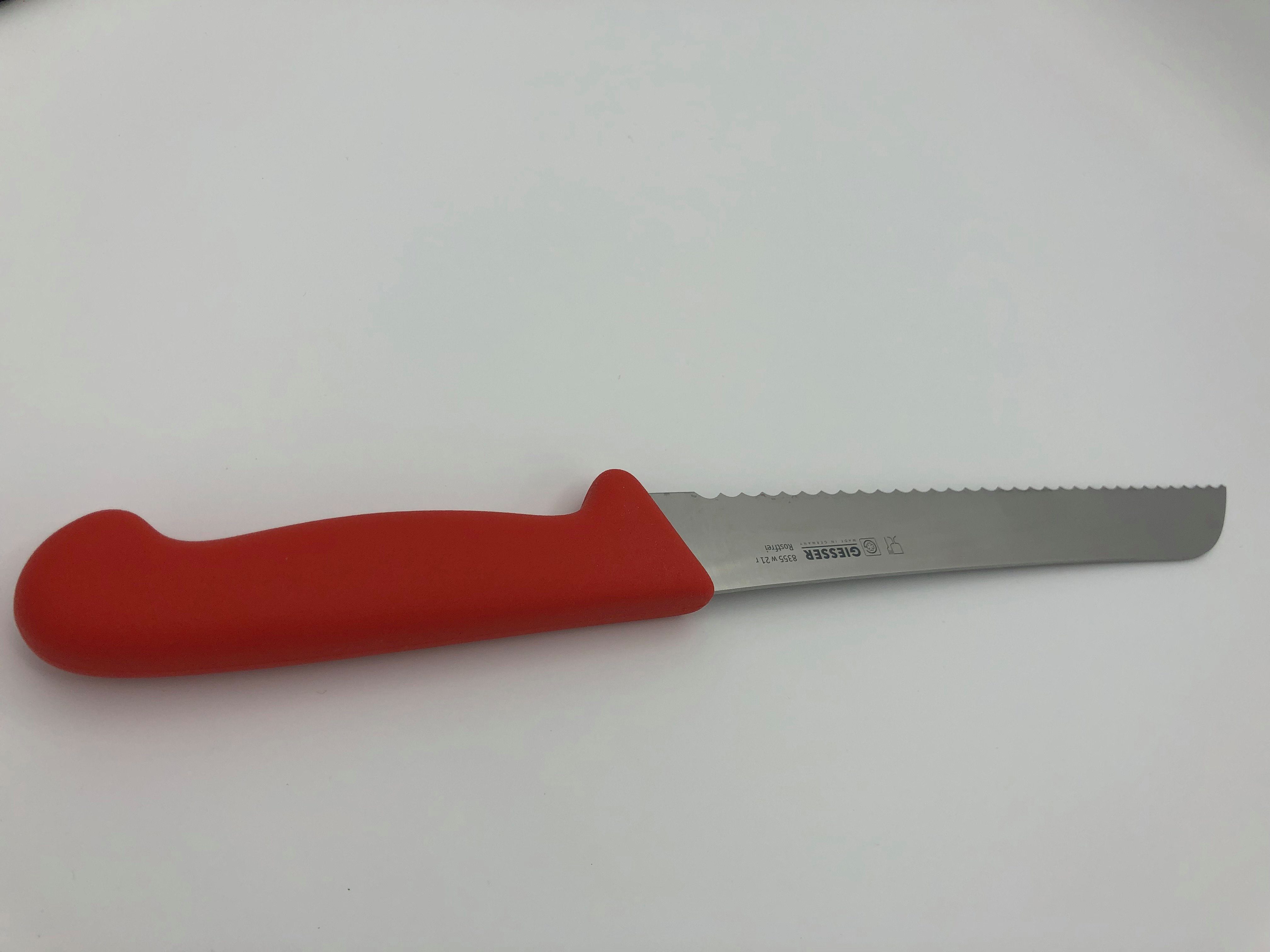 Giesser Messer Brotmesser Konditormesser 8355, Kunststoffgriff, 6 mm Welle, ideal zum Brot schneiden