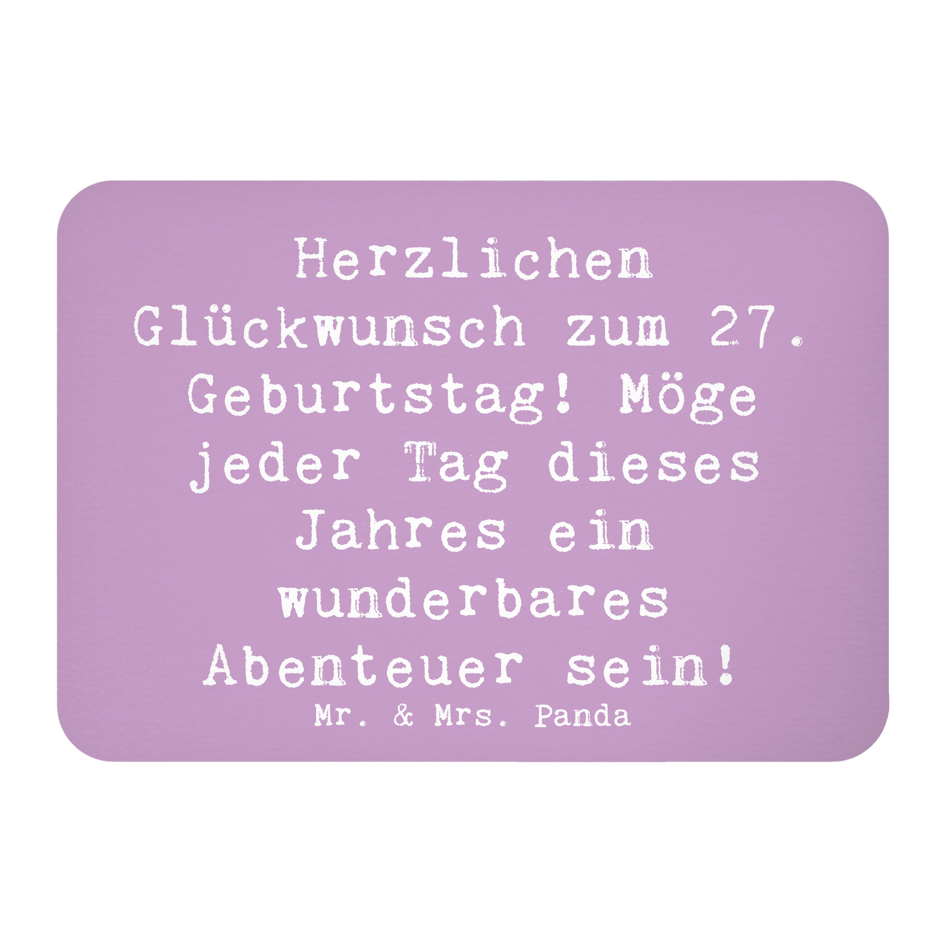 Magnet Spruch 27. Geburtstag Abenteuer - Lavendeltraum - Geschenk, wunderbar