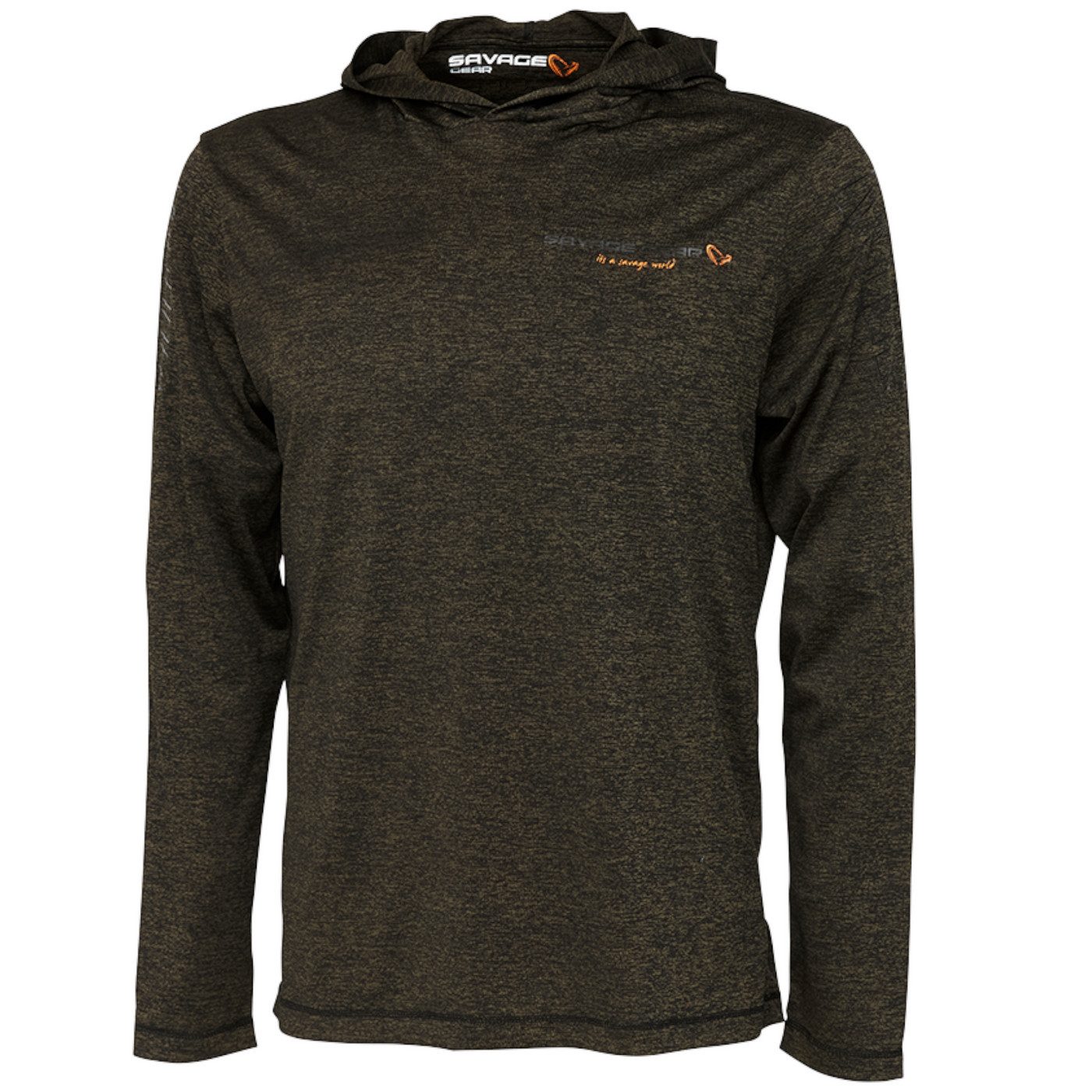 Kapuzenpullover Fighter Stretch Hoodie Gr. S-XXL Burnt Olive Melange Pullover