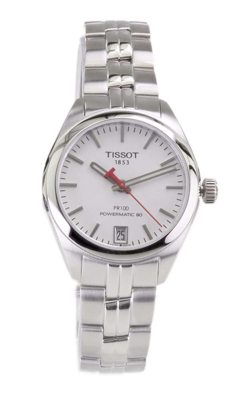 Tissot Automatikuhr Tissot Damen Automatik Uhr PR 100 Powermatic 80 T1012071101100, (Silber)