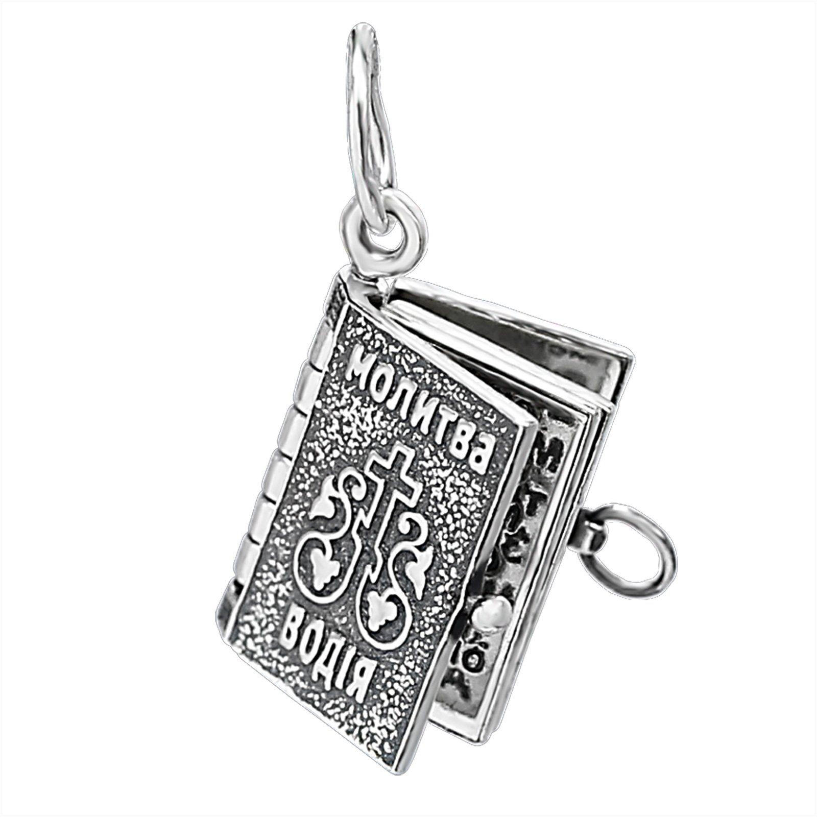 Kettenanhänger 925 Sterling Silber Orthodoxe Anhänger Gebetbuch A
