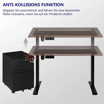 Woltu Schreibtisch (1-St), Elektrisch höhenverstellbar Tischgestell mit Motor