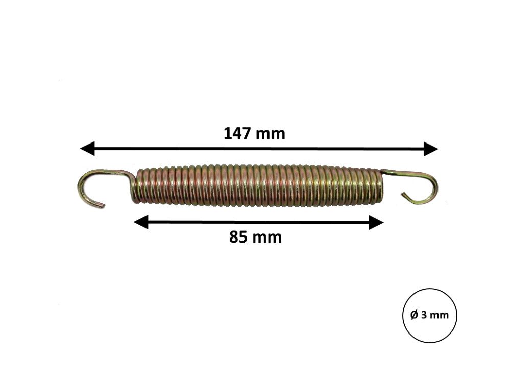 walexo Gartentrampolin Trampolinfedern Stahlfedern Zugfedern Spannfedern 14,7 cm (147 mm), (5)