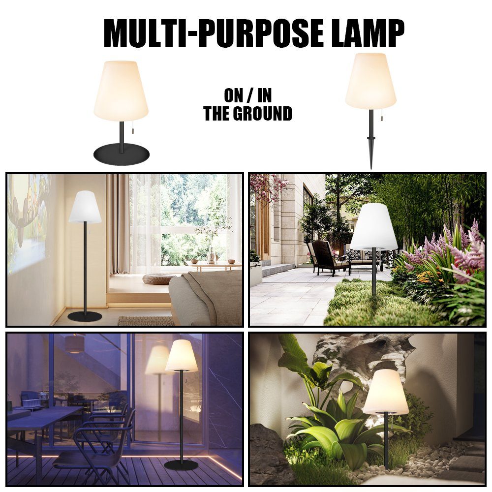 MALUX LED LED Kabellos Mehrszenen Outdoor Tischleuchte Dimmbar für Lampe Tischlampe Akku