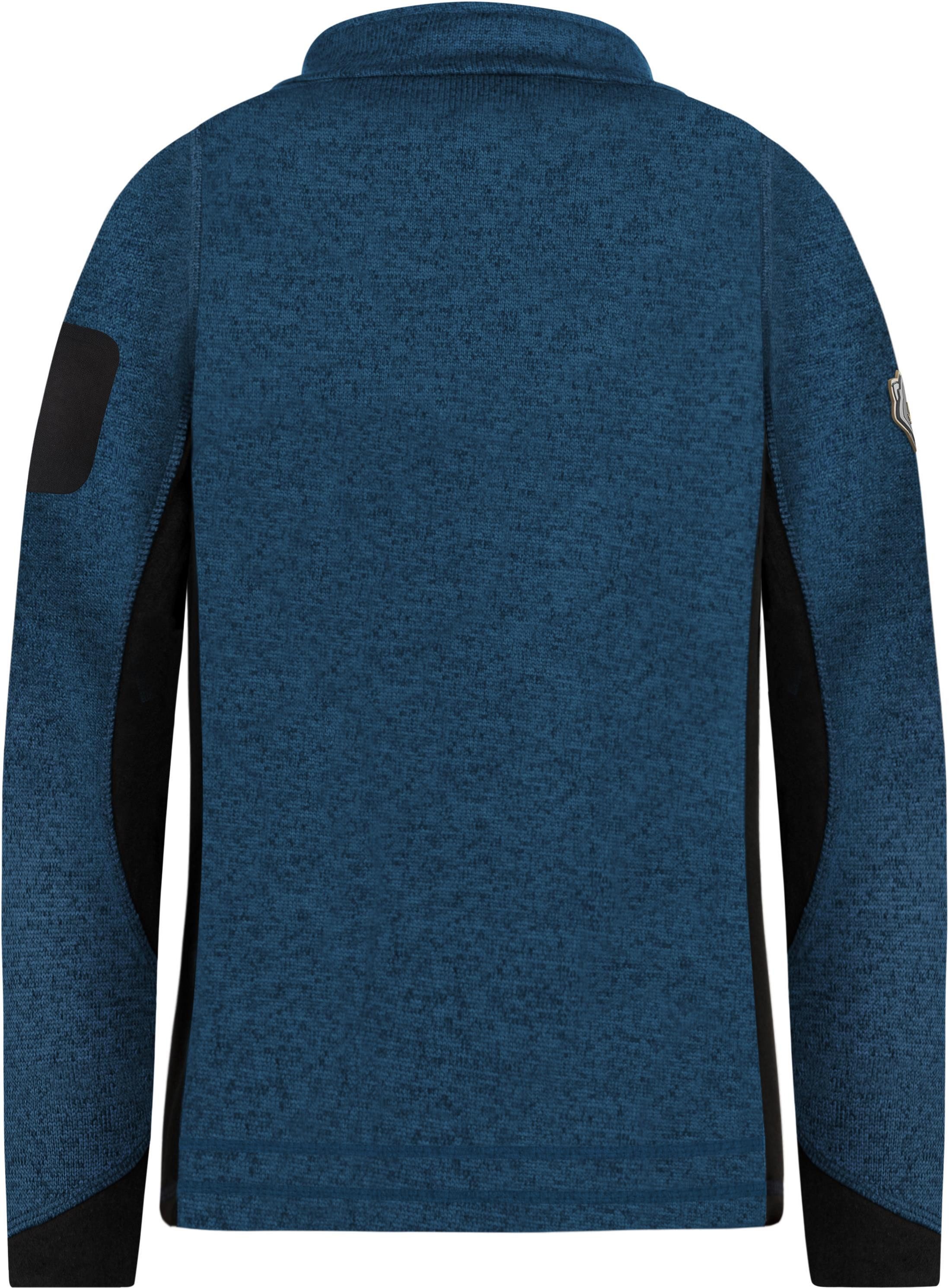normani Fleecejacke Damen Strickjacke Pukaskwa Strickfleecejacke Fleecejacke mit Stehkragen und Seitentaschen