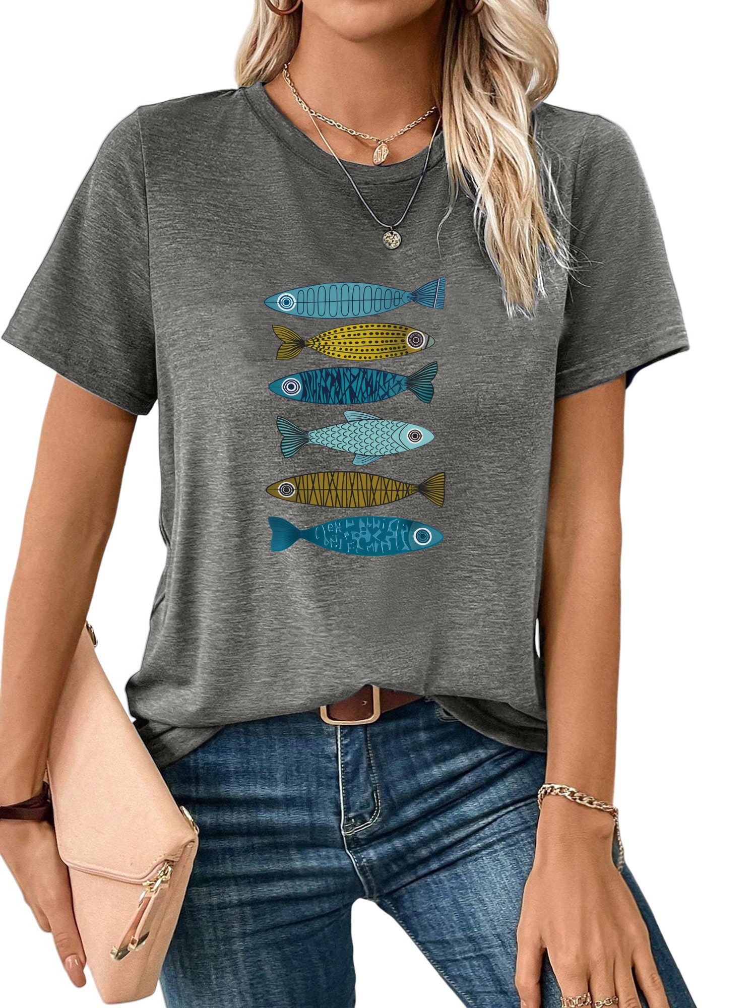 PYL T-Shirt Damen Sommer bequemes Casual günstig online kaufen
