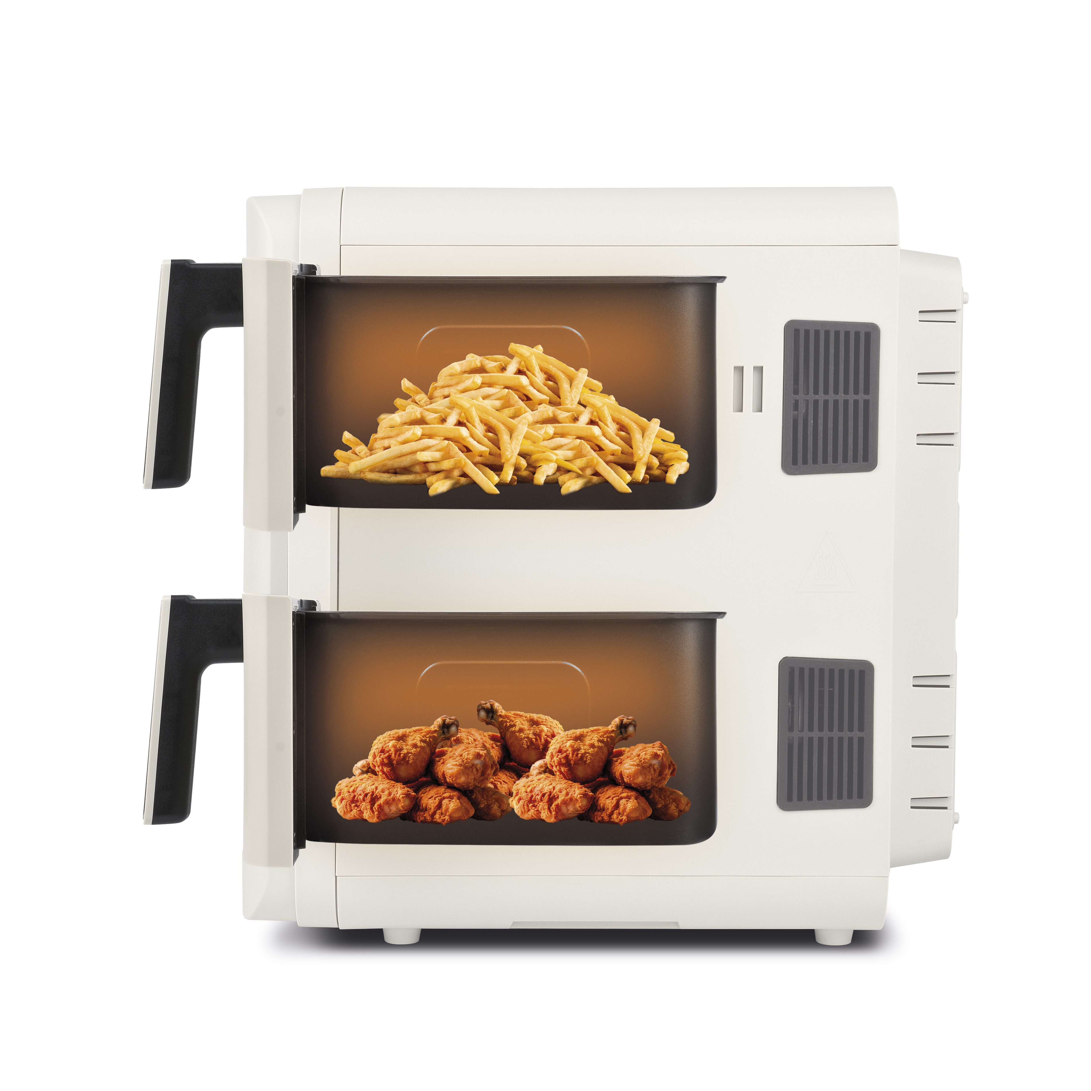 Girmi Heißluftfritteuse FG4101 Ecofrit Dual FG41 9 Liter, 2 Garkörbe, SYNC- & MATCH-Funktion, 2400 W, 2 Garzonen je 4,5 Liter, 9 Programme, Zubehör – Bild 3 von 5