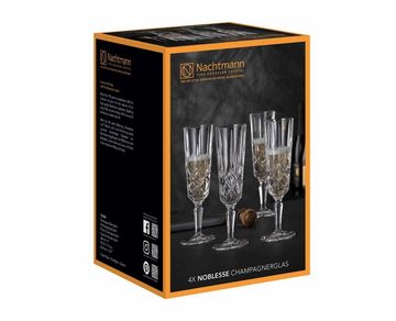 Nachtmann Champagnerglas Noblesse Champagnergläser 155 ml 4er Set, Glas