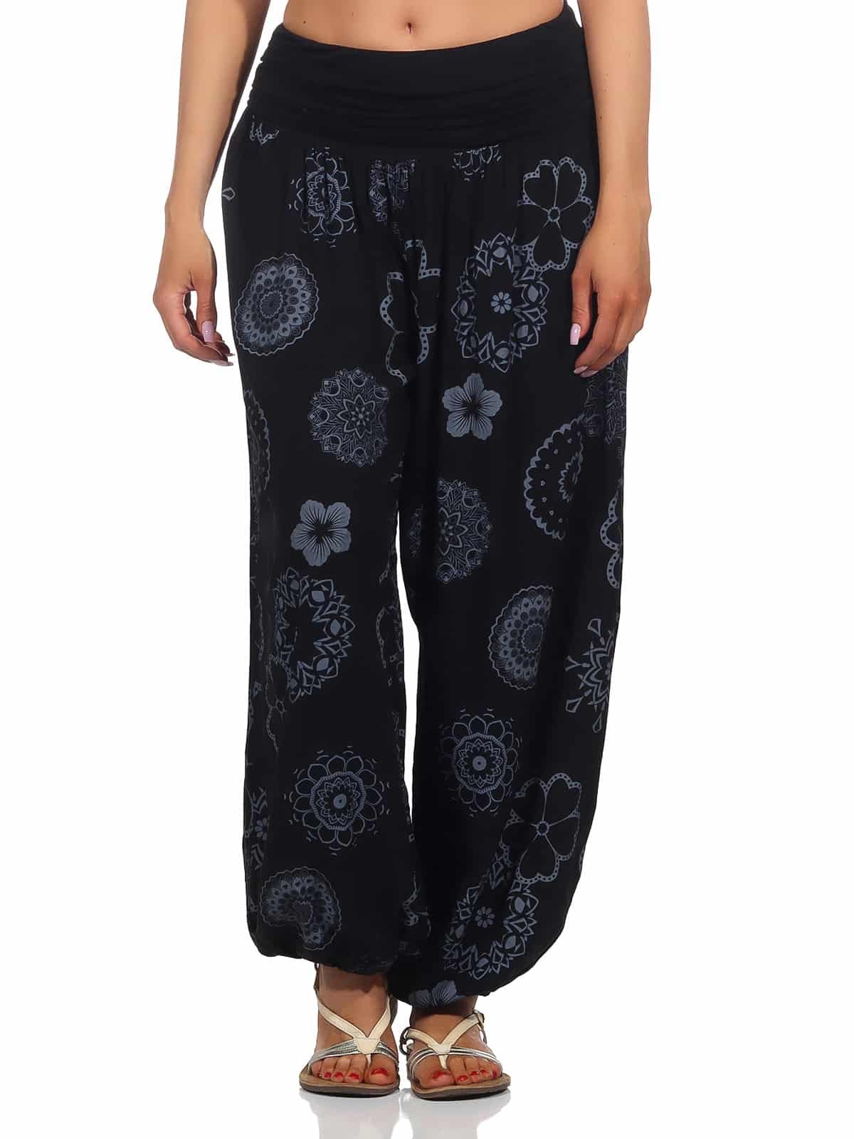 OriginalYou Haremshose Sommerhose Damen Boho Flatterhose leichte Yoga-Hose weites Bein luftige & leicht, hautfreundliches Material