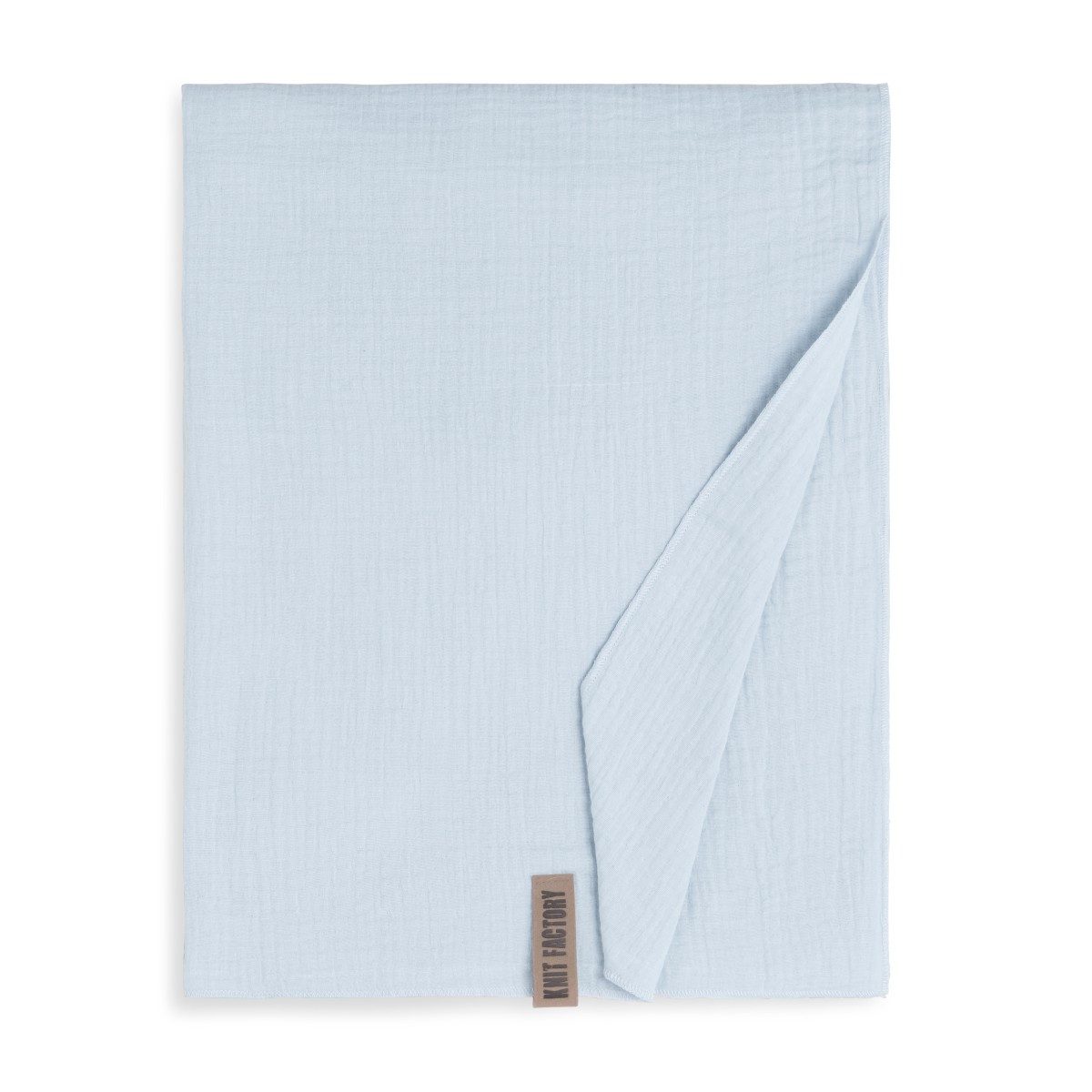 Knit Factory Pareo Liv XL Musselintuch Strandtuch Serein Blue Hellblau 180x130 cm, (Spar-Set, 1-St. 1 x Liv Pareo - XL Musselintuch - Strandtuch Serein Blue), Modell Liv, für Frühjahr, Sommer