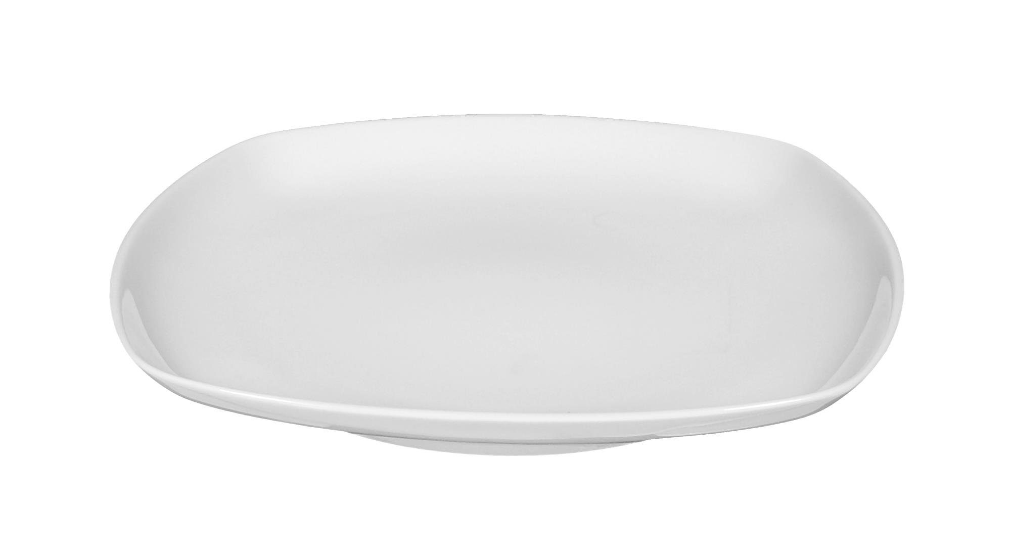 Seltmann Weiden Geschirr-Set Teller flach eckig 20 cm Lido weiss uni 00003 von Seltmann Weiden, Porzellan