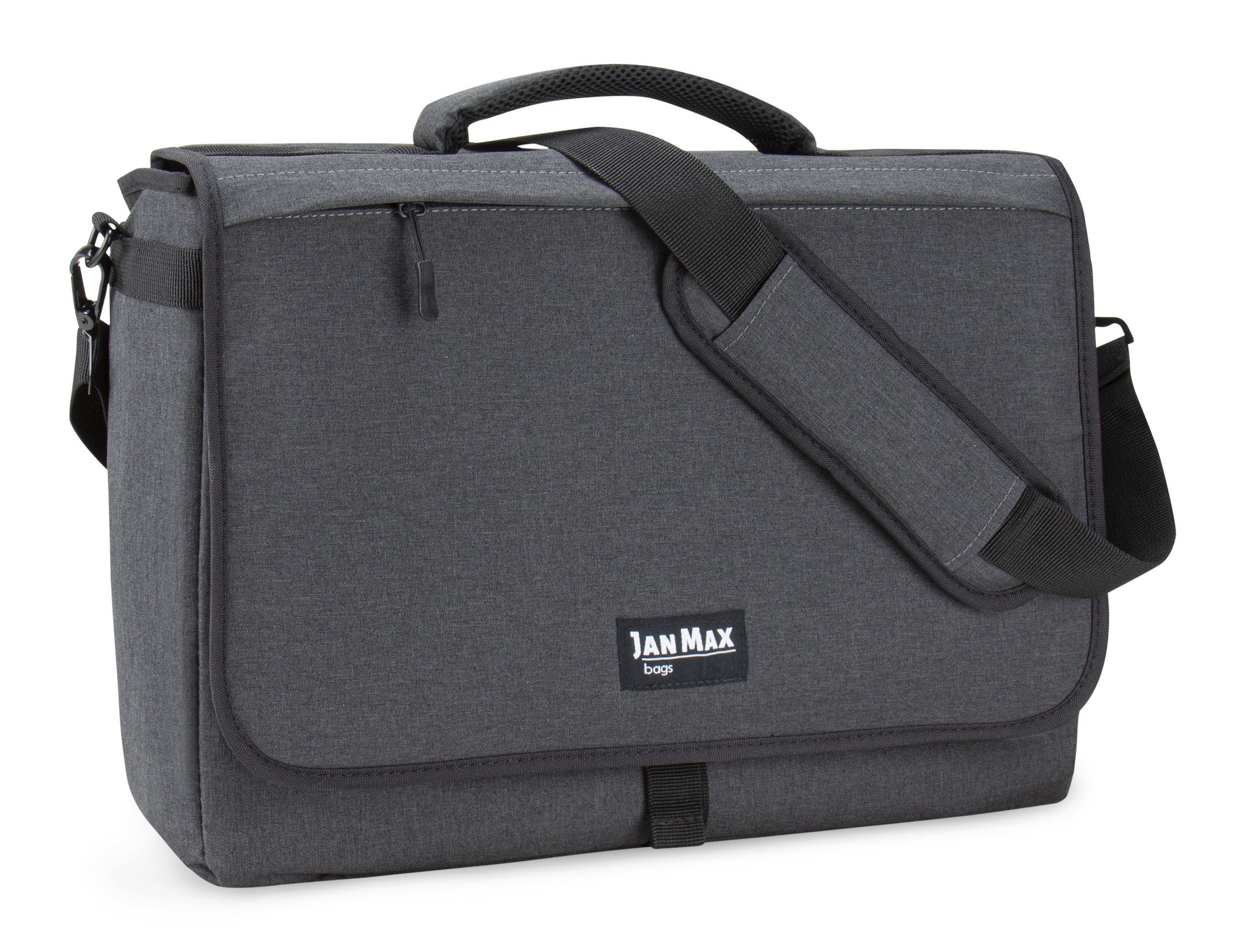 JAN MAX Laptoptasche »Arbeitstasche für Herren 15 Zoll«, Laptoptasche 15  Zoll Bürotasche dunkel Grau / Schwarz online kaufen | OTTO