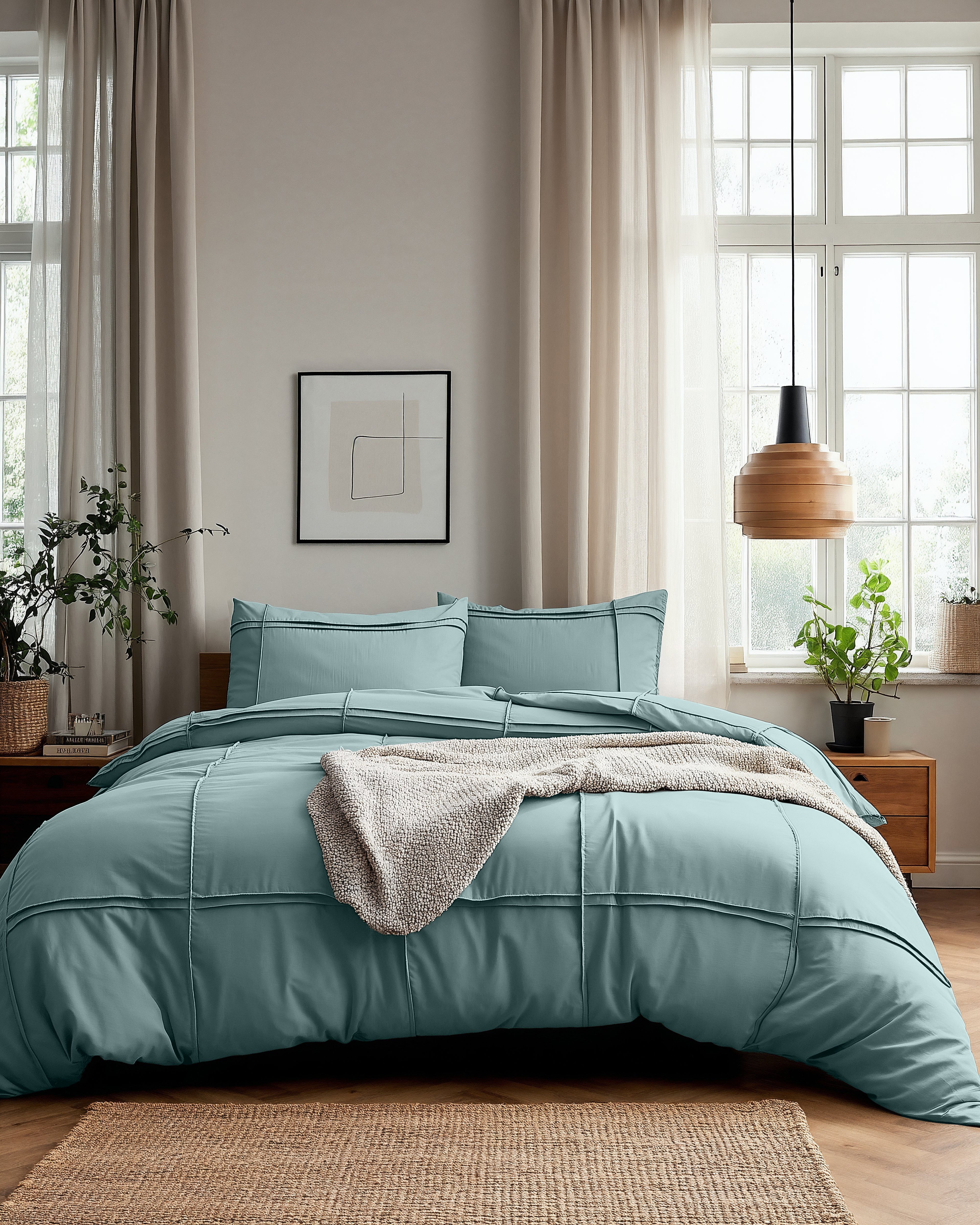 Sitheim-Europe Bettwäsche Washed Tufted Bettbezug, Mikrofaser, 2 teilig