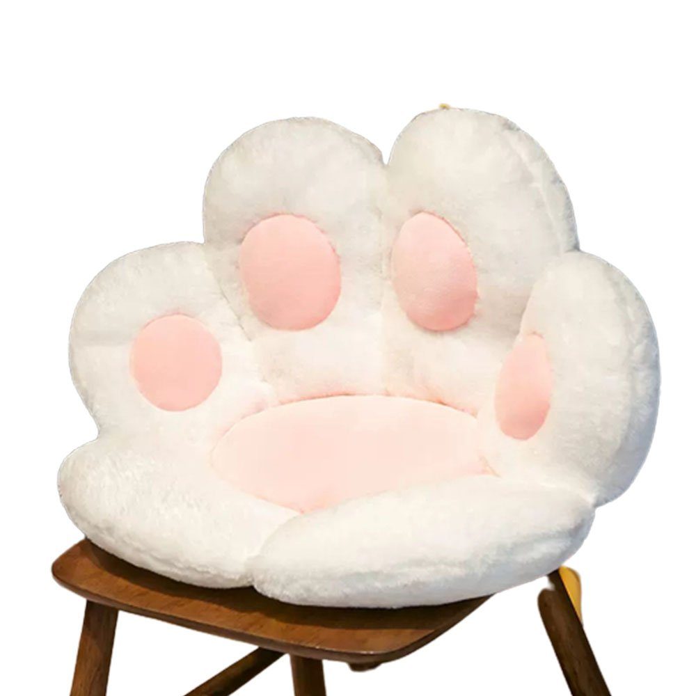 FELIXLEO Stuhlkissen Katzenpfoten Stuhlkissen Sofa Rücken Geschenk Für Kinder (Weiß)