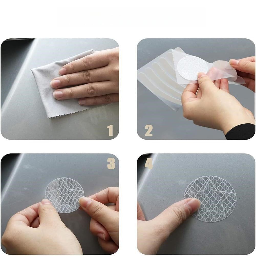 FOUORTUNATE-BEE Reflektorband Reflektierende Aufkleber für Motorrad Helm Auto Fahrrad – 42 Stück, Fluoreszierende Warnstreifen Sticker selbstklebend & wasserfest