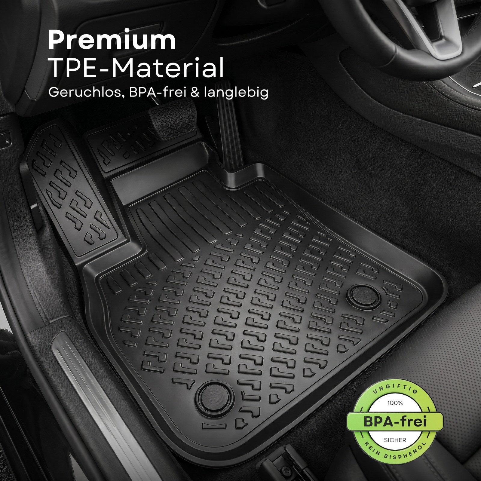 fussmattenprofi.com Auto-Fußmatte D Auto Fussmatten für Seat Ibiza 4 2008-2017 (1 St), für Seat Seat Ibiza