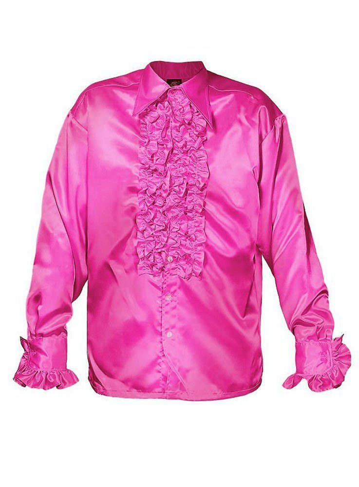 thetru T-Shirt Schlagerstar Rüschenhemd pink Knalliges günstig online kaufen