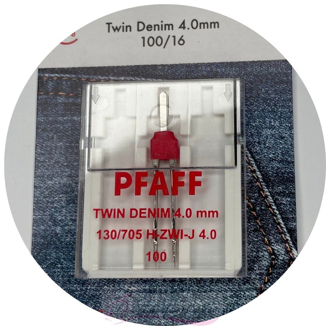 PFAFF Nähmaschine Original PFAFF Jeans-Zwillingsnadel Stärke 100/ 4 mm - 1 Nadel