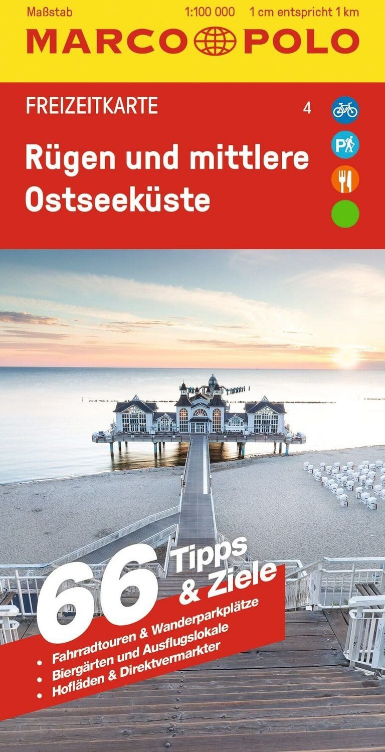 MARCO POLO Freizeitkarte 4 Rügen und mittlere Ostseeküste 1:100.000 / diverse