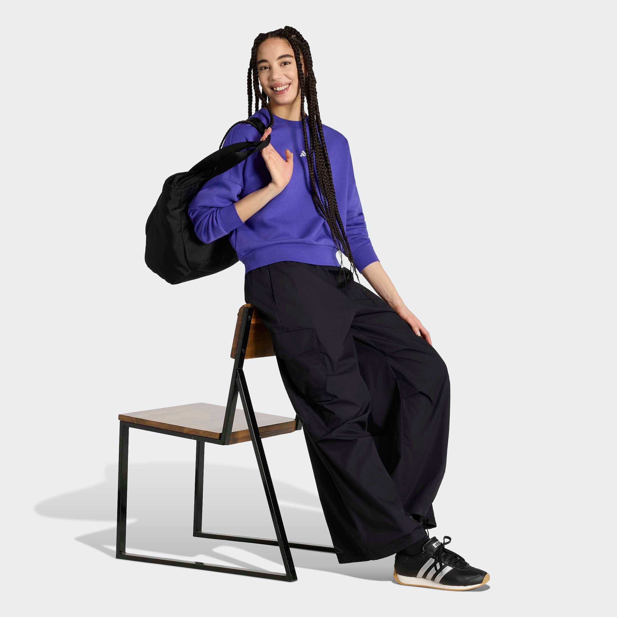 adidas Sportswear Sweatshirt ESSENTIALS SMALL LOGO FEELCOMFY mit flauschiger Innenseite – Bild 5 von 5