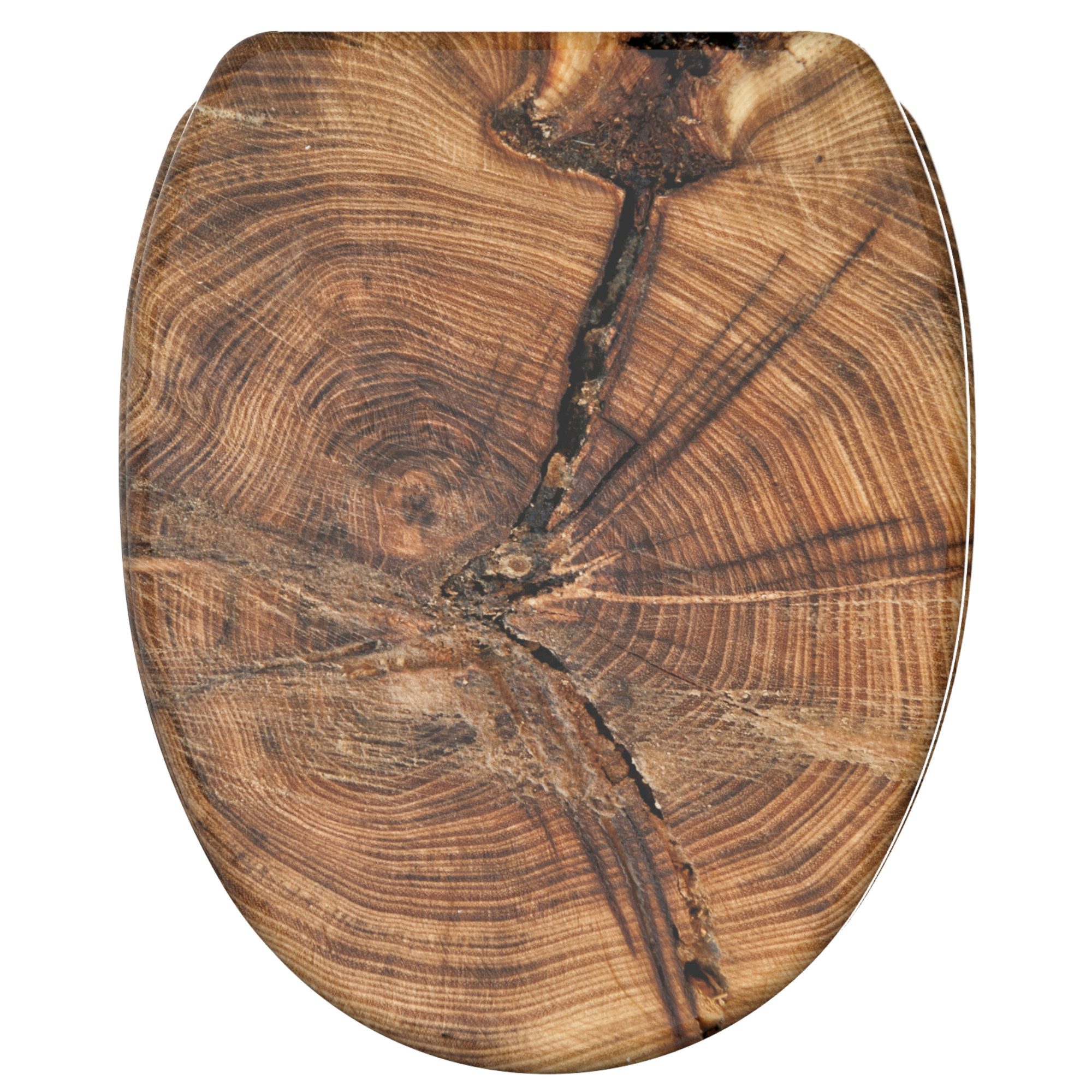 Sanilo WC-Sitz Old Tree mit Absenkautomatik & Quick Release, Premium Toilettendeckel, abnehmbar, leichte Montage von oben