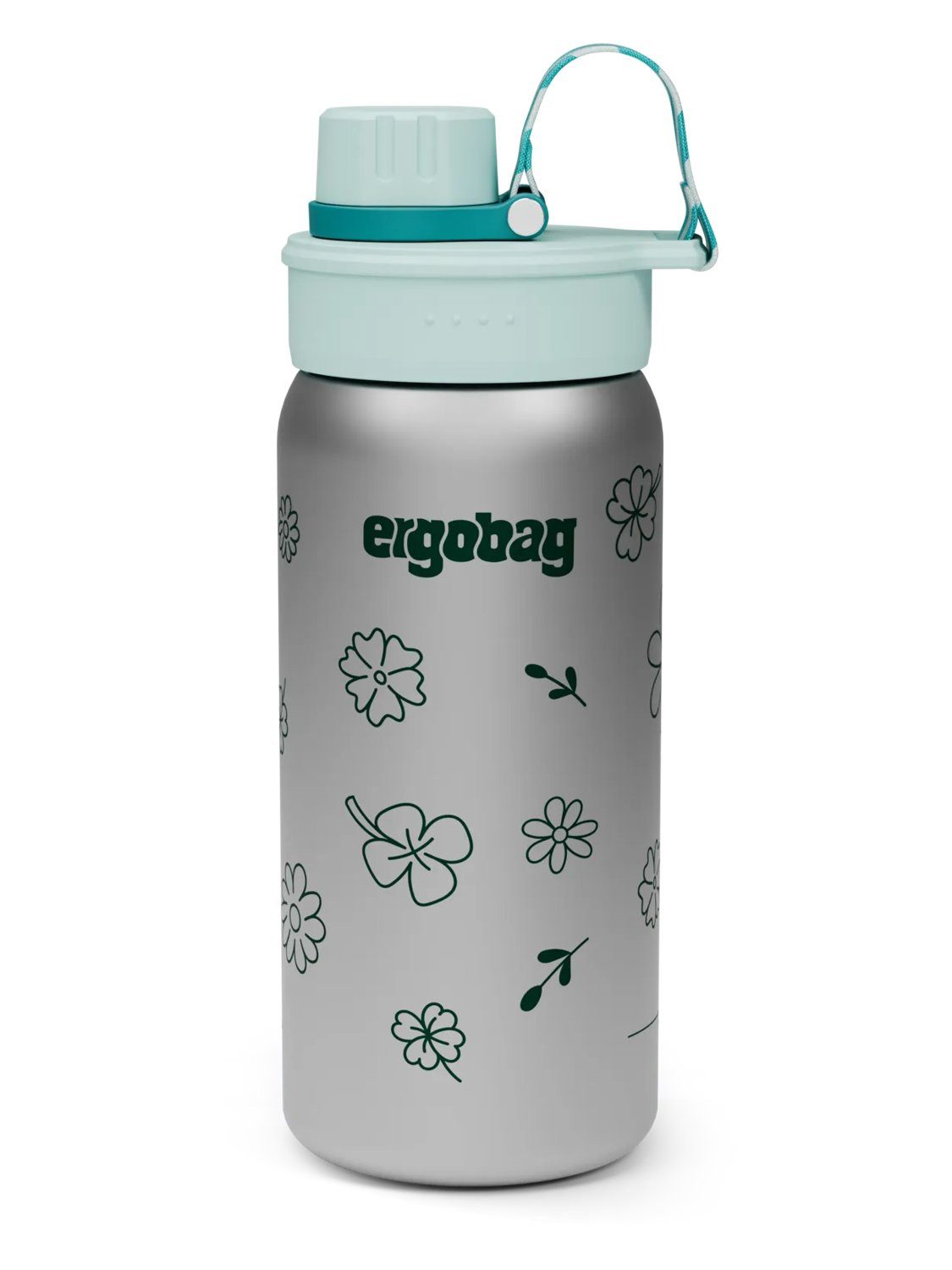 ergobag Trinkflasche Edelstahl Trinkflasche, auslaufsicher und kohlensäuregeeignet