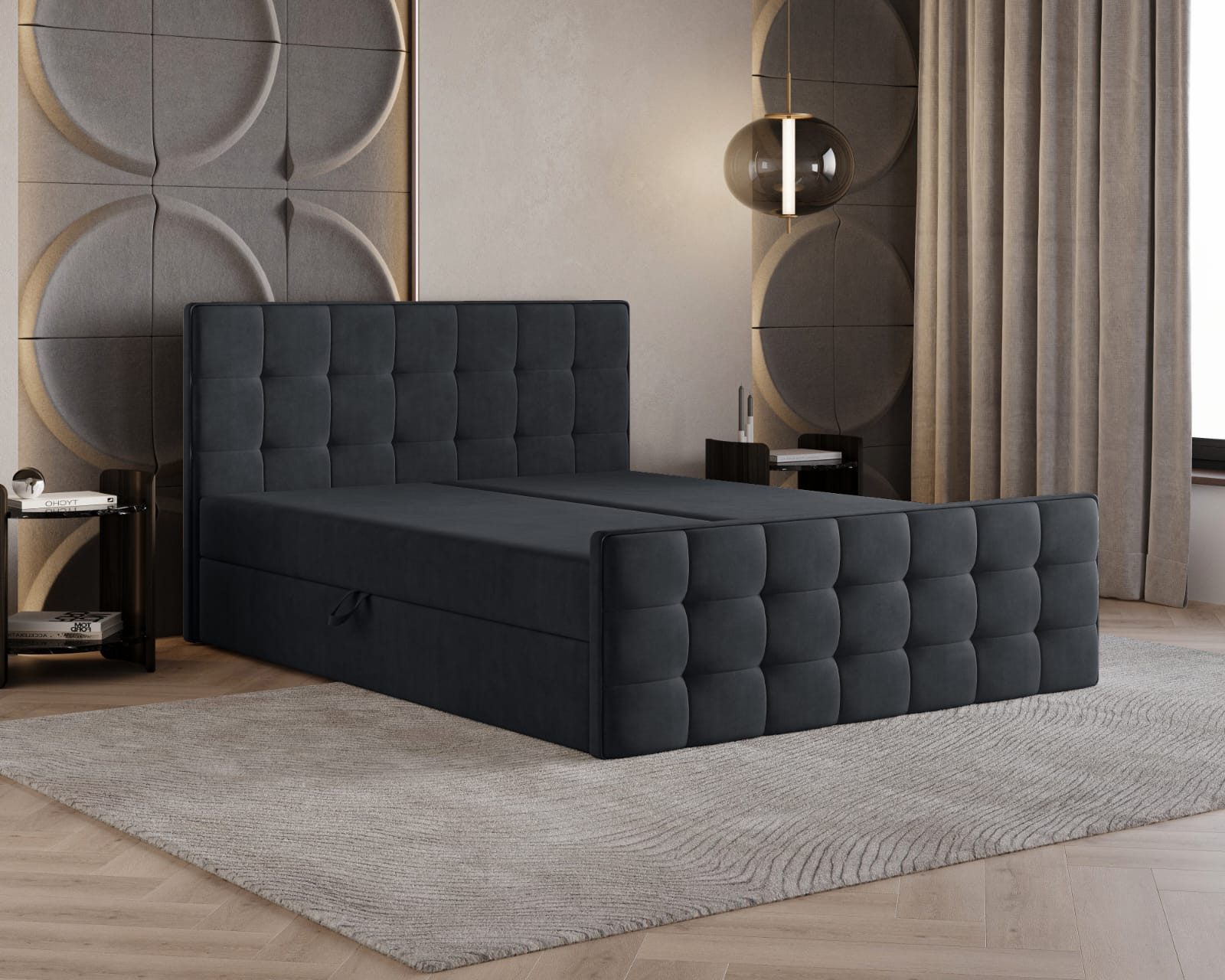 B&B Home Boxspringbett Coriano (H3 Bonell-Matratze, günstig online kaufen