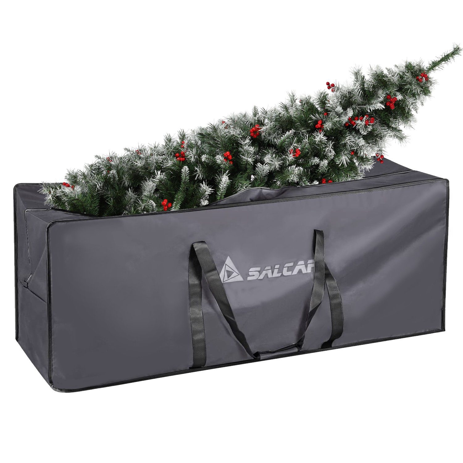 Salcar Künstlicher Weihnachtsbaum Aufbewahrungstasche für Weihnachtsbaum bis zu 240 cm, Transporthülle, 130 x 40 x 50 cm Aufbewahrungstasche, Reißfest, Wasserdicht