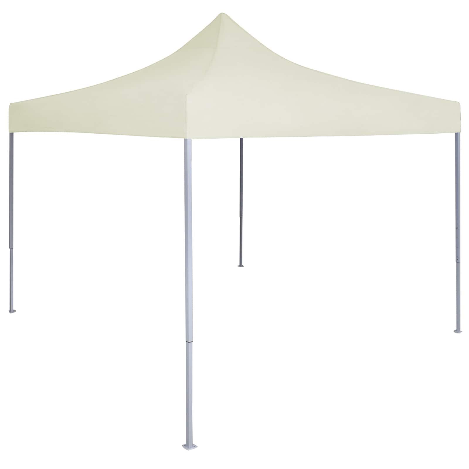 furnicato Partyzelt Modernes faltbares 200x200x315 cm Creme mit Oxford-Stoff, Rostgeschützter Pavillon mit Rollentasche und Drei-Stufen-Einstellung