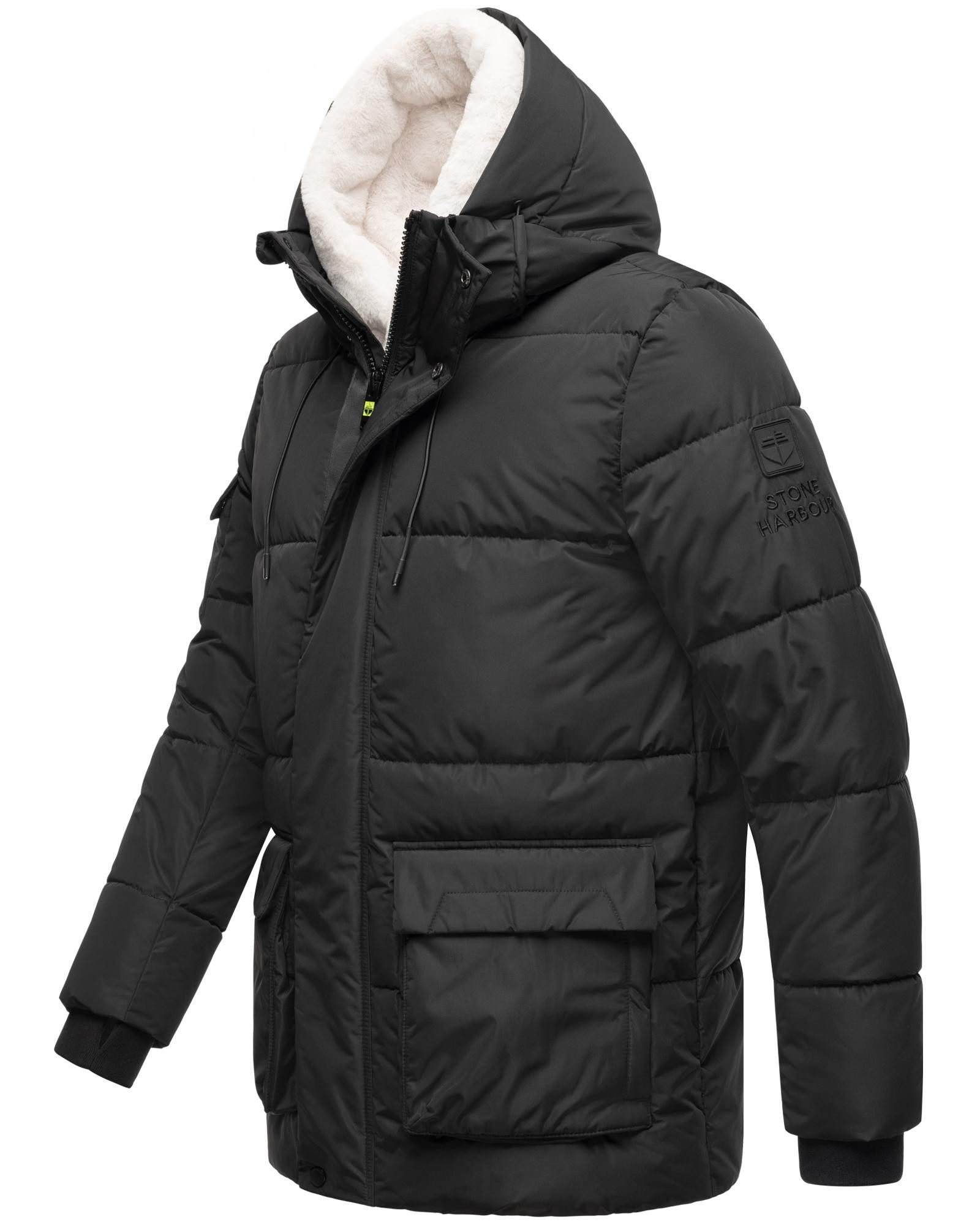 Stone Harbour Winterjacke Lauroo XX urbane Herren Steppjacke mit kuscheligem Teddyfleece