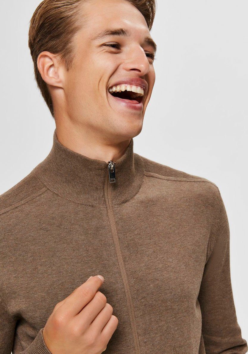 Selected Strickjacke SLHBERG FULL ZIP CARDIGAN NOOS günstig online kaufen