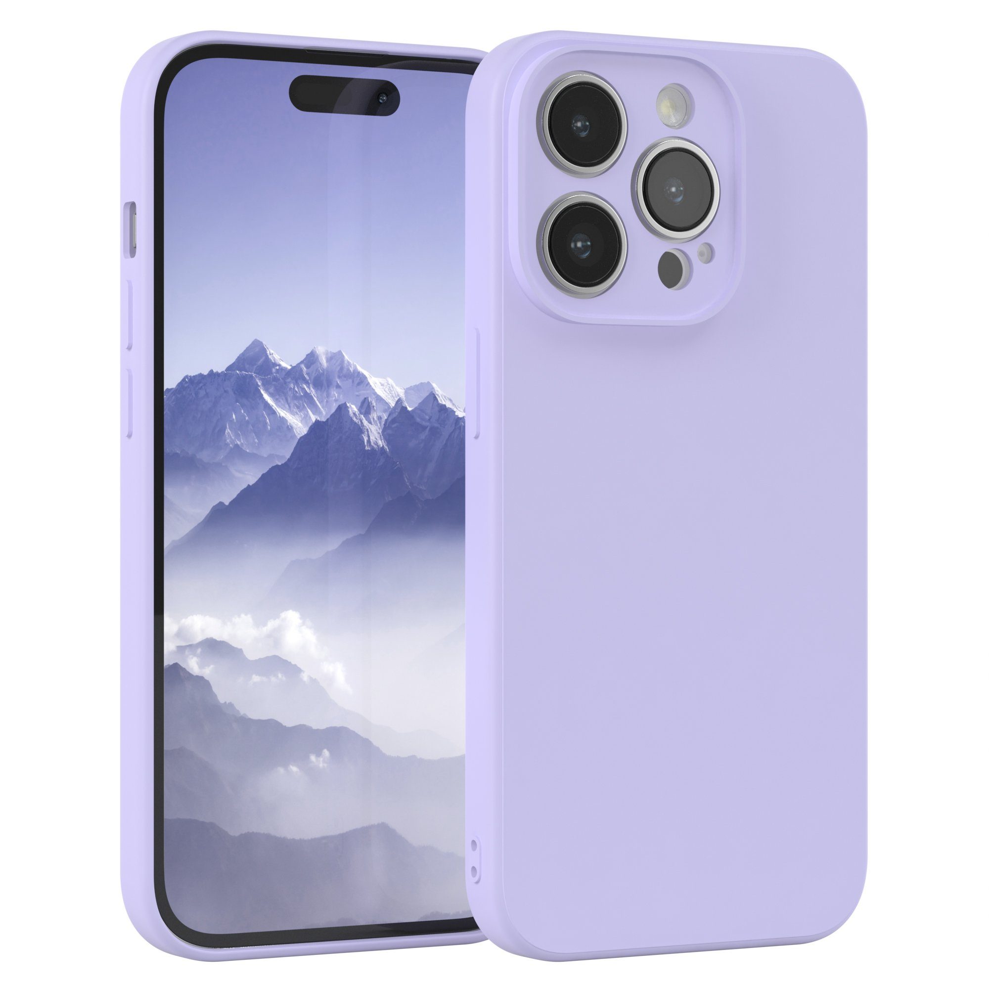 EAZY CASE Handyhülle TPU Hülle für Apple iPhone 14 Pro 6,1 Zoll, Silikonhülle stoßfest Smart Slimcover tpu case Violett / Lila Lavendel