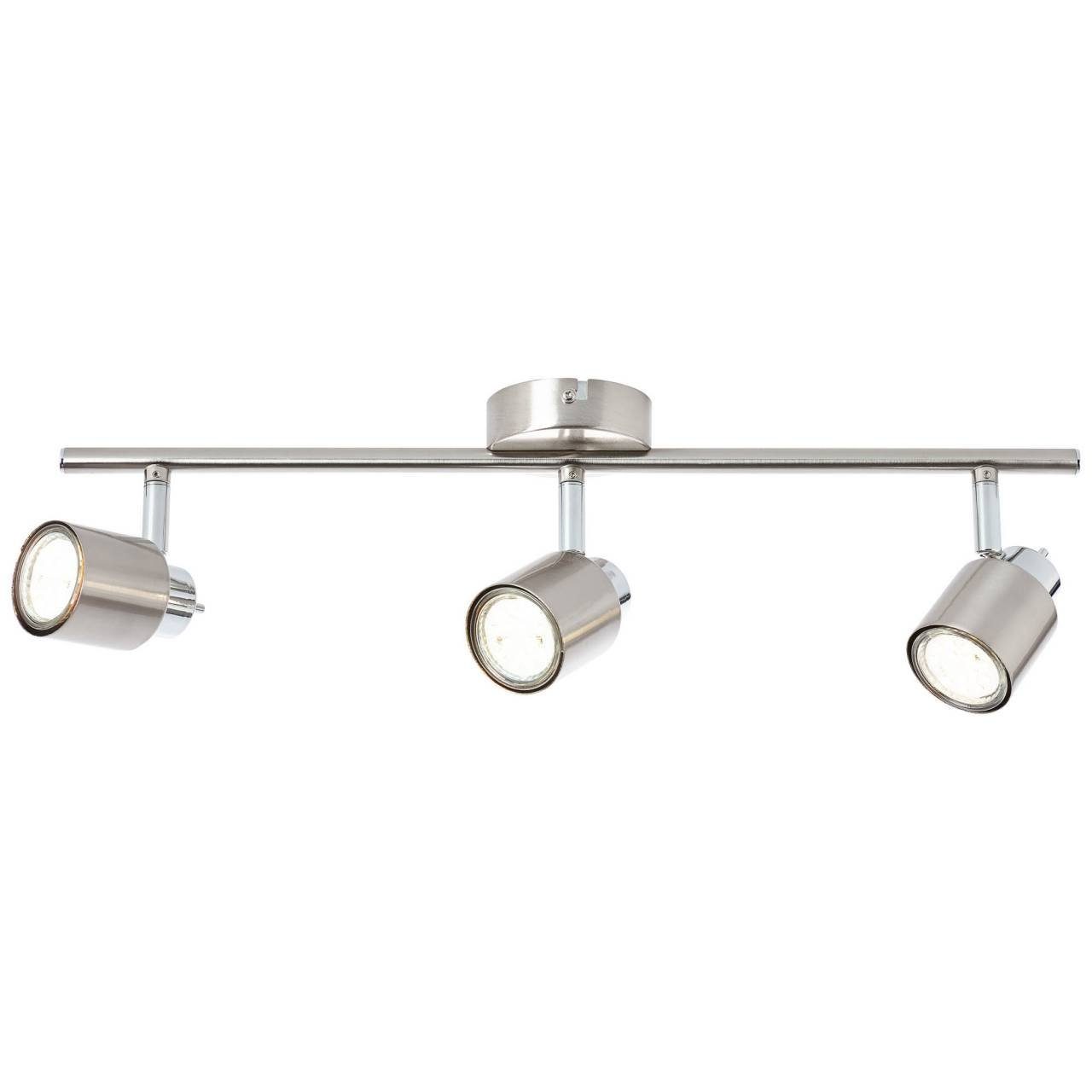 Andres, Lampe 10W, Deckenleuchte geeigne nickel/chrom Andres GU10, 3x 3flg Spotrohr PAR51, Brilliant