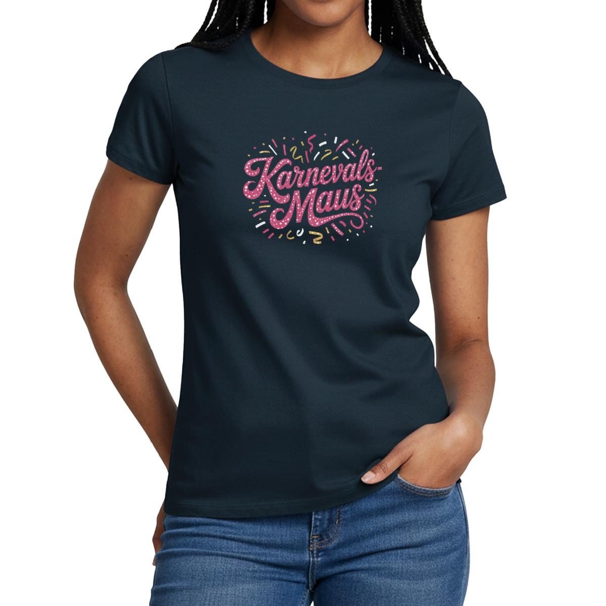 T-Shirt Karnevalsmaus Karneval Frauen T-Shirt