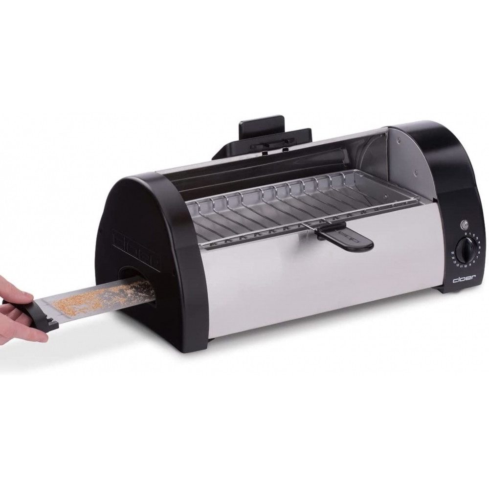 Cloer Brotbackautomat Cloer Brötchenbäcker 3080 Edelstahl-Schwarz Brötchengerät, 570 W