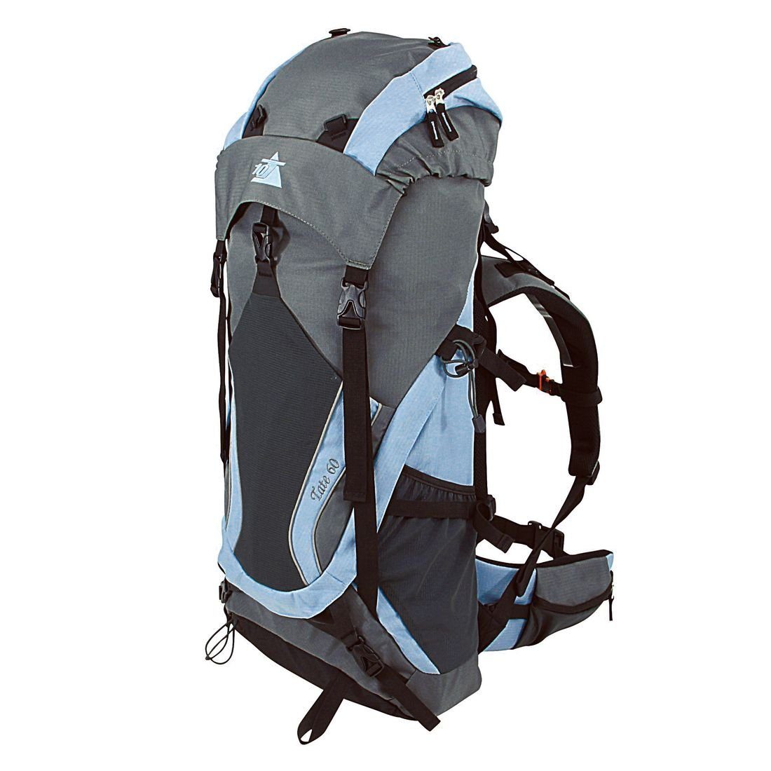 10T Trekkingrucksack 10T Tate 60 - Touren-, Trekking-Rucksack 60 Liter, Funktions-Staufächer, Regenschutz, 1650g