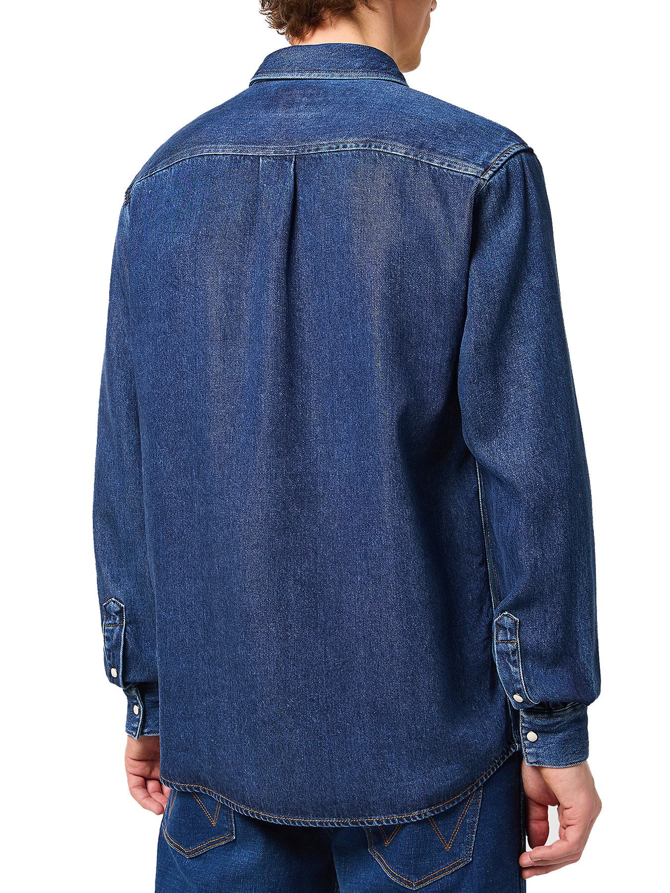 Wrangler Jeanshemd Regular Fit Supersoft - 1 PKT SHIRT Dark Stone