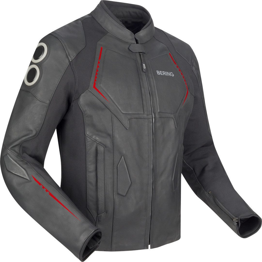 Bering Motorradjacke Radial Motorrad Leder-/Textiljacke herausnehmbares Innenfutter