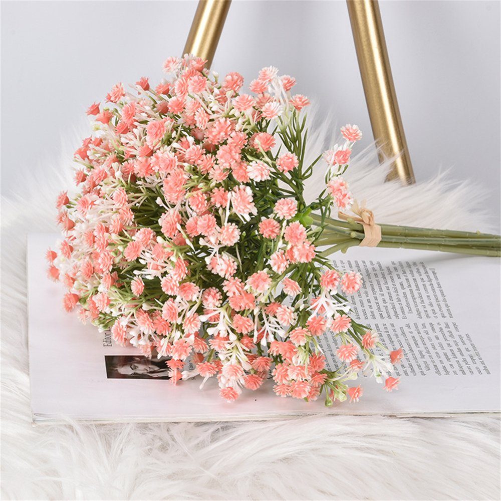 Rosa Kunstblumenstrauß Hochzeitsgeschenk Blumen, Künstliche Heimdekoration gefälschte Blumen, Rouemi