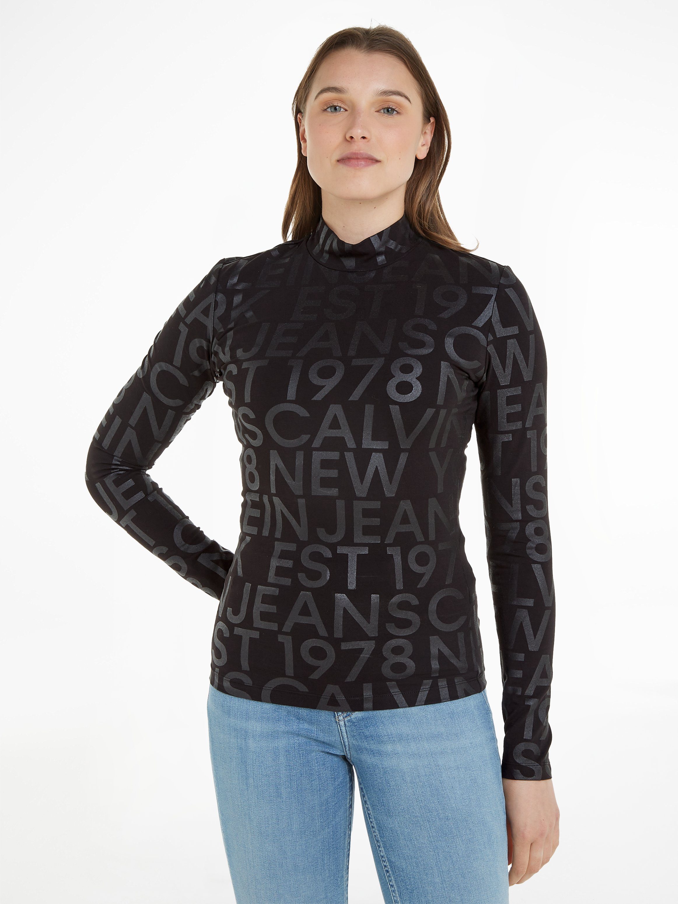 Calvin Klein Jeans Langarmshirt LOGO AOP günstig online kaufen