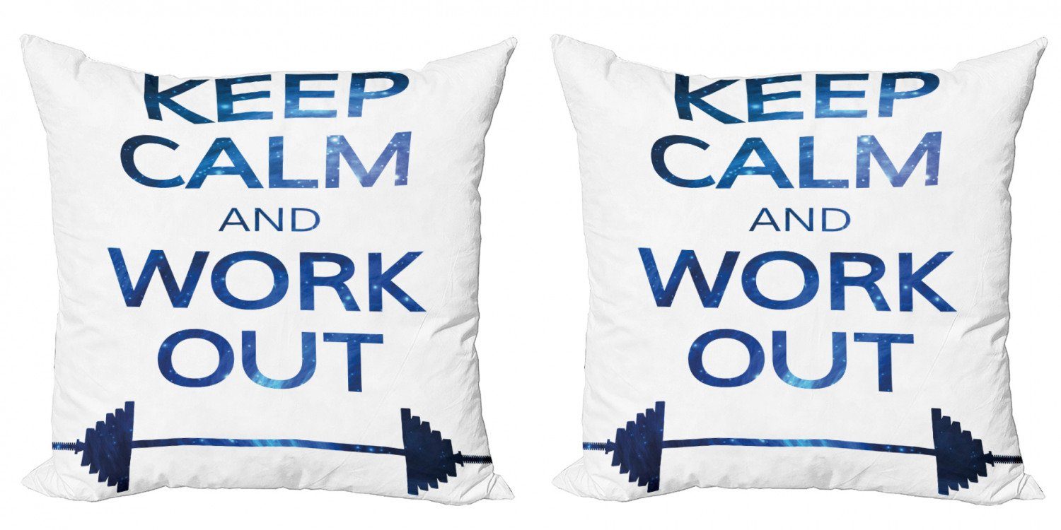 Kissenbezüge Modern Accent Doppelseitiger Digitaldruck, Abakuhaus (2 Stück), Fitness Halten Sie Ruhe und Arbeit