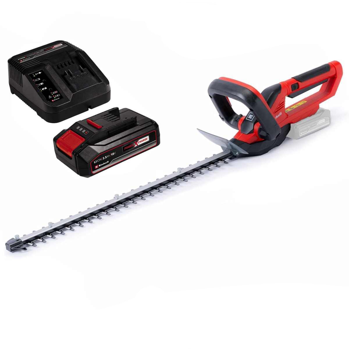 Einhell Akku-Heckenschere Akku-Heckenschere GC-CH 1855/1 Li 18 V, 55 cm Akku 2.5 Ah Ladegerät