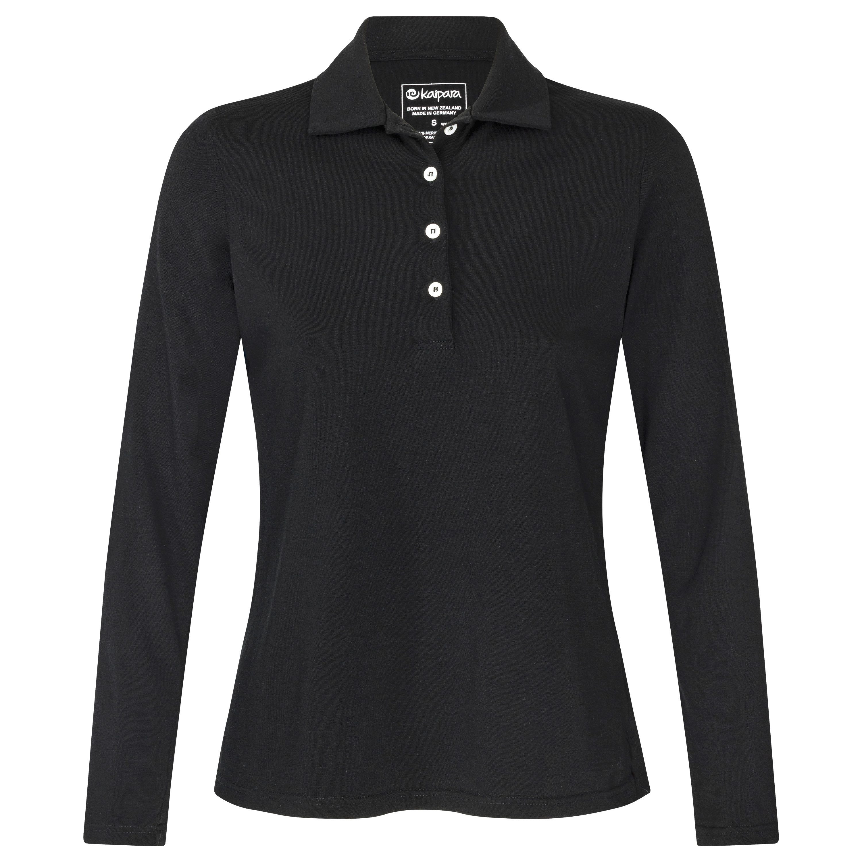 Kaipara - Merino Sportswear Langarm-Poloshirt URBAN Merino Poloshirt Damen Regular Fit 200 warm (1-tlg) aus reiner Merinowolle Made in Germany