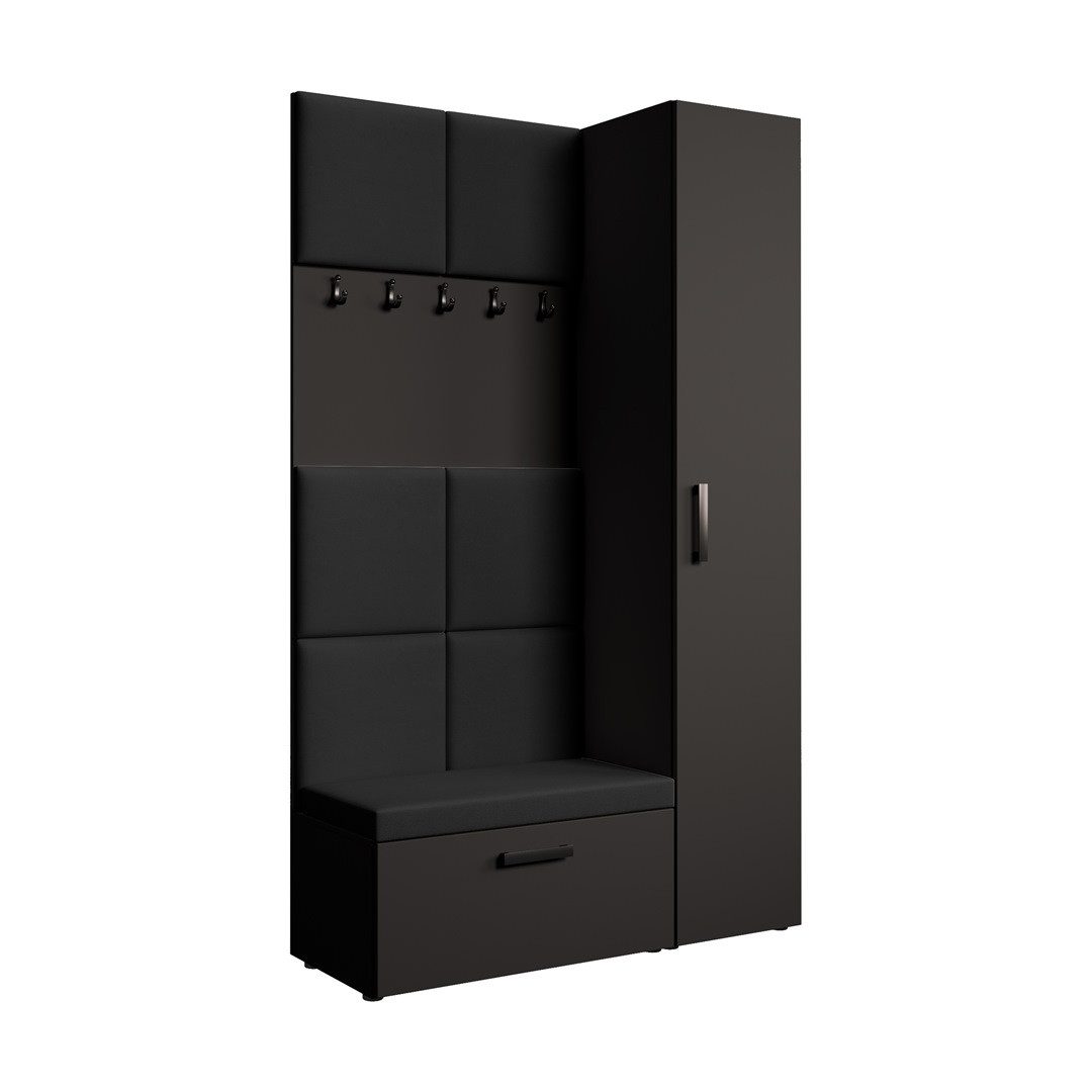 Beautysofa Garderobenschrank mit schmalem eintürigen Kleiderschrank mit Kle günstig online kaufen